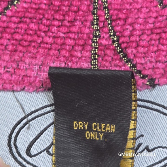 Alexku Pink Gold Floral Embroidered Jacket Boho Vintage Womens PL - Picture 7 of 11